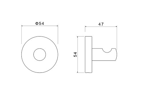 Крючок Aquatek ОБЕРОН AQ4201MB черный матовый Крючок Aquatek ОБЕРОН AQ4201MB черный матовый