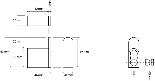 Крючок Bemeta GALLA 108106020 Крючок Bemeta GALLA 108106020