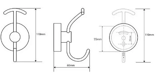 Крючок Bemeta OMEGA 104105252 Крючок Bemeta OMEGA 104105252