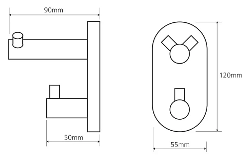 Крючок Bemeta OMEGA 104405222 Крючок Bemeta OMEGA 104405222