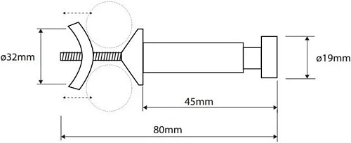 Крючок Bemeta RAWELL 104506124 Крючок Bemeta RAWELL 104506124