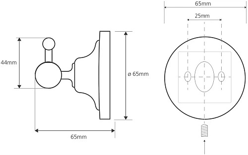 Крючок Bemeta RETRO 144106017 Крючок Bemeta RETRO 144106017
