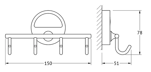 Крючок FBS Luxia LUX 004 четверной Крючок FBS Luxia LUX 004 четверной