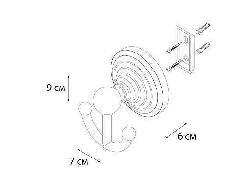 Крючок Fixsen Retro FX-83805 Крючок Fixsen Retro FX-83805