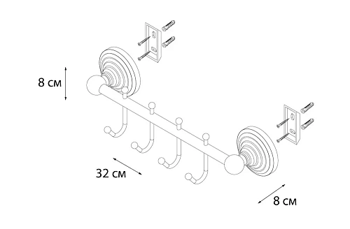 Крючок Fixsen Retro FX-83805А-4 Крючок Fixsen Retro FX-83805А-4