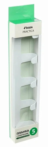 Крючок Fixsen, FX-805W-5, белый Крючок Fixsen, FX-805W-5, белый