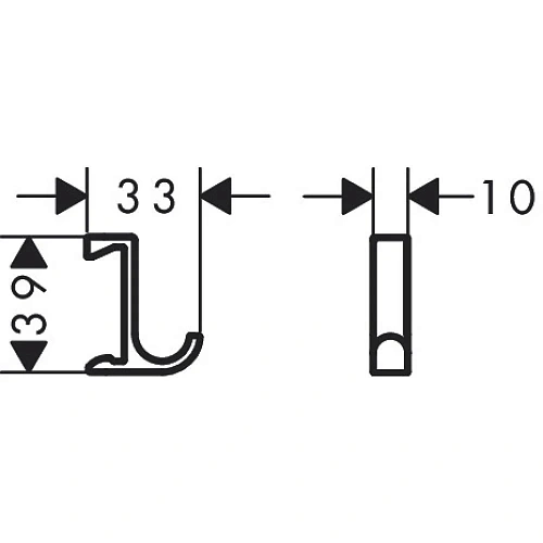 Крючок Hansgrohe WallStoris узкий, для крепления на штангу 27929700, матовый белый Крючок Hansgrohe WallStoris узкий, для крепления на штангу 27929700, матовый белый