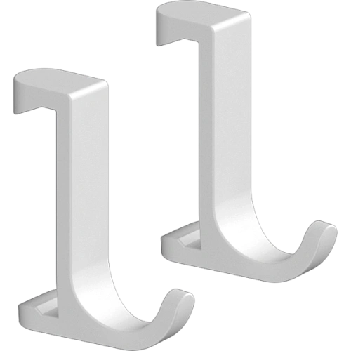 Крючок Hansgrohe WallStoris узкий, для крепления на штангу 27929700, матовый белый Крючок Hansgrohe WallStoris узкий, для крепления на штангу 27929700, матовый белый