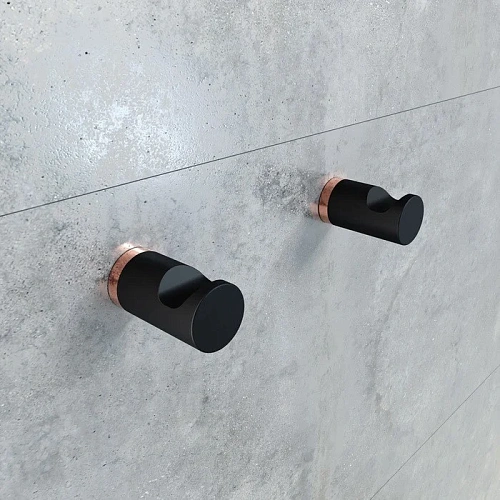 Крючок IDDIS Petite (PET2SR1i41) черный матовый с розовым золотом Крючок IDDIS Petite (PET2SR1i41) черный матовый с розовым золотом