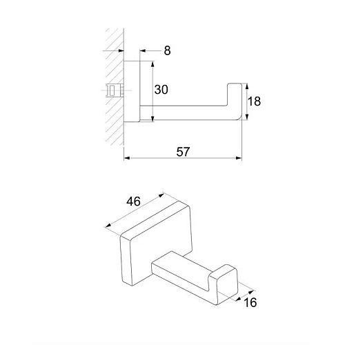 Крючок OMNIRES DARLING золото DA70110GL Крючок OMNIRES DARLING золото DA70110GL