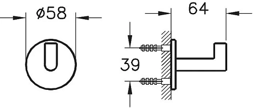 Крючок Vitra Origin A4488436 черный матовый Крючок Vitra Origin A4488436 черный матовый