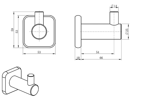 Крючок Wonzon & Woghand брашированное золото (WW-V1301-BG) Крючок Wonzon & Woghand брашированное золото (WW-V1301-BG)