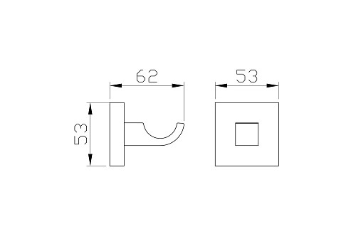 Крючок Wonzon & Woghand брашированный никель (WW-8915-BN) Крючок Wonzon & Woghand брашированный никель (WW-8915-BN)