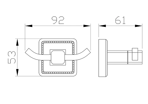 Крючок Wonzon & Woghand бронза (WW-7225) Крючок Wonzon & Woghand бронза (WW-7225)