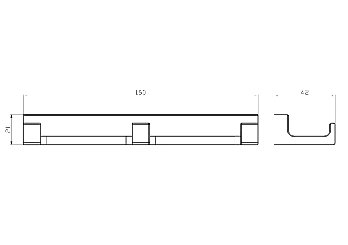 Крючок Wonzon & Woghand темный графит (WW-9135-GM) Крючок Wonzon & Woghand темный графит (WW-9135-GM)