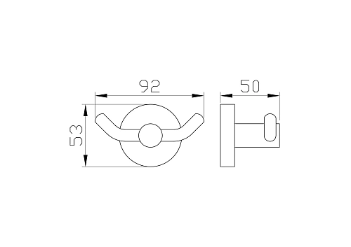 Крючок Wonzon & Woghand хром (WW-8125) Крючок Wonzon & Woghand хром (WW-8125)