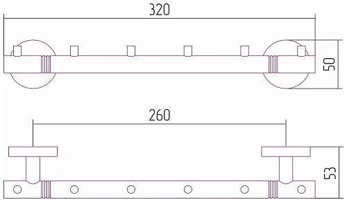 Крючок Сунержа Каньон - 6 крючков / L 320 56-3000-1006 Флок красный Крючок Сунержа Каньон - 6 крючков / L 320 56-3000-1006 Флок красный