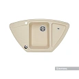 Кухонная мойка Aquaton Лория 1A715032LR290 из литого мрамора, угловая, шампань Кухонная мойка Aquaton Лория 1A715032LR290 из литого мрамора, угловая, шампань