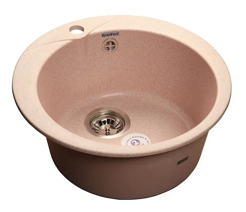 Кухонная мойка GranFest Rondo R-480 св-роз светло-розовый Кухонная мойка GranFest Rondo R-480 св-роз светло-розовый