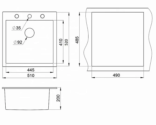 Кухонная мойка GRANULA (5102, ТУРМАЛИН) Кухонная мойка GRANULA (5102, ТУРМАЛИН)