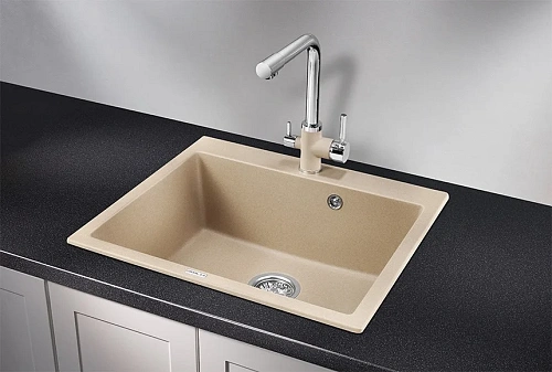 Кухонная мойка Granula 6001, ПЕСОК, кварц 600х520 Кухонная мойка Granula 6001, ПЕСОК, кварц 600х520