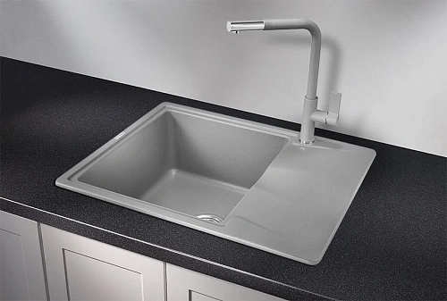 Кухонная мойка Granula 6201, АЛЮМИНИУМ, кварц 620х500 Кухонная мойка Granula 6201, АЛЮМИНИУМ, кварц 620х500