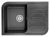 Кухонная мойка Granula 7001, ЧЁРНЫЙ, кварц 695х495