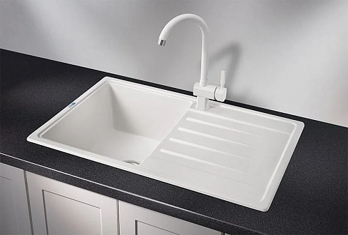 Кухонная мойка Granula 7602, БЕЛЫЙ, СтандАРТ кварц 760х500 Кухонная мойка Granula 7602, БЕЛЫЙ, СтандАРТ кварц 760х500