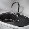 Кухонная мойка Granula 7801, ЧЁРНЫЙ, кварц 775х495 Кухонная мойка Granula 7801, ЧЁРНЫЙ, кварц 775х495