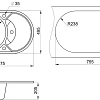 Кухонная мойка Granula 7801, ЧЁРНЫЙ, кварц 775х495 Кухонная мойка Granula 7801, ЧЁРНЫЙ, кварц 775х495