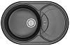 Кухонная мойка Granula 7801, ЧЁРНЫЙ, кварц 775х495