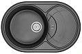 Кухонная мойка Granula 7801, ЧЁРНЫЙ, кварц 775х495 Кухонная мойка Granula 7801, ЧЁРНЫЙ, кварц 775х495