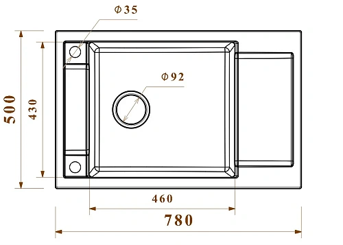 Кухонная мойка Granula 7806, АРКТИК (БЕЛЫЙ), кварц 780х500 Кухонная мойка Granula 7806, АРКТИК (БЕЛЫЙ), кварц 780х500
