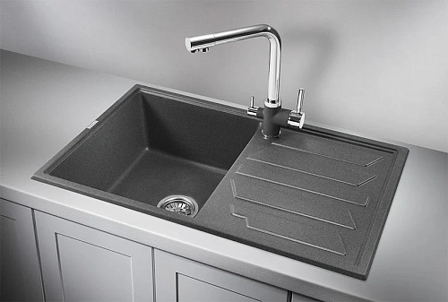 Кухонная мойка Granula 8002, ГРАФИТ (ЧЁРНО-СЕРЫЙ), кварц 790х500 Кухонная мойка Granula 8002, ГРАФИТ (ЧЁРНО-СЕРЫЙ), кварц 790х500