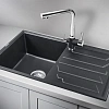 Кухонная мойка Granula 8002, ШВАРЦ (чёрный металлик), кварц 790х500 Кухонная мойка Granula 8002, ШВАРЦ (чёрный металлик), кварц 790х500