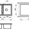 Кухонная мойка Granula 8101, КЛАССИК, кварц 810х500 Кухонная мойка Granula 8101, КЛАССИК, кварц 810х500
