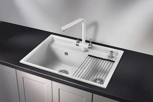 Кухонная мойка Granula KS-7302, АРКТИК (БЕЛЫЙ), кварц 730х510 Кухонная мойка Granula KS-7302, АРКТИК (БЕЛЫЙ), кварц 730х510