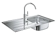 Кухонная мойка GROHE Bau Edge K200 45 -S 86/50 1.0 со смесителем для кухни (31562SD0) Кухонная мойка GROHE Bau Edge K200 45 -S 86/50 1.0 со смесителем для кухни (31562SD0)