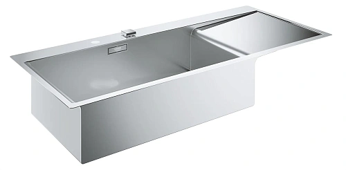 Кухонная мойка Grohe K1000 из нержавеющей стали с корзинчатым вентилем, левая/правая 31581SD0 Кухонная мойка Grohe K1000 из нержавеющей стали с корзинчатым вентилем, левая/правая 31581SD0