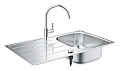 Кухонная мойка GROHE K200 45-S 86/50 со смесителем (31562SD1) Кухонная мойка GROHE K200 45-S 86/50 со смесителем (31562SD1)