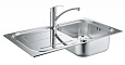 Кухонная мойка Grohe K300 из нержавеющей стали и смеситель Grohe Eurosmart 33281002 для кухни 31565SD0 Кухонная мойка Grohe K300 из нержавеющей стали и смеситель Grohe Eurosmart 33281002 для кухни 31565SD0