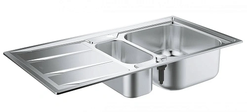 Кухонная мойка Grohe K400 из нержавеющей стали с корзинчатым вентилем, 31567SD0, левая/правая Кухонная мойка Grohe K400 из нержавеющей стали с корзинчатым вентилем, 31567SD0, левая/правая
