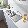 Кухонная мойка Grohe K400 из нержавеющей стали с корзинчатым вентилем, 31587SD0, левая/правая Кухонная мойка Grohe K400 из нержавеющей стали с корзинчатым вентилем, 31587SD0, левая/правая