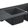 Кухонная мойка GROHE K400 с 1,5 чашей, черный гранит (31643AP0) Кухонная мойка GROHE K400 с 1,5 чашей, черный гранит (31643AP0)