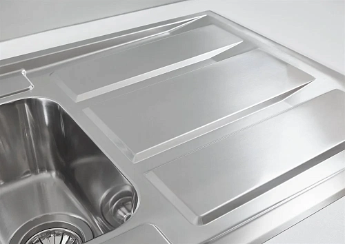 Кухонная мойка Grohe K400+ из нержавеющей стали с корзинчатым вентилем, 31569SD0, левая/правая Кухонная мойка Grohe K400+ из нержавеющей стали с корзинчатым вентилем, 31569SD0, левая/правая