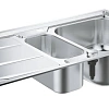 Кухонная мойка Grohe K400+ из нержавеющей стали с корзинчатым вентилем, 31569SD0, левая/правая Кухонная мойка Grohe K400+ из нержавеющей стали с корзинчатым вентилем, 31569SD0, левая/правая