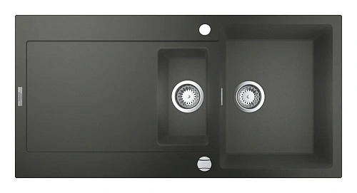Кухонная мойка GROHE K500 с 1,5 чашей, 1000 x 500 мм, серый гранит (31646AT0) Кухонная мойка GROHE K500 с 1,5 чашей, 1000 x 500 мм, серый гранит (31646AT0)