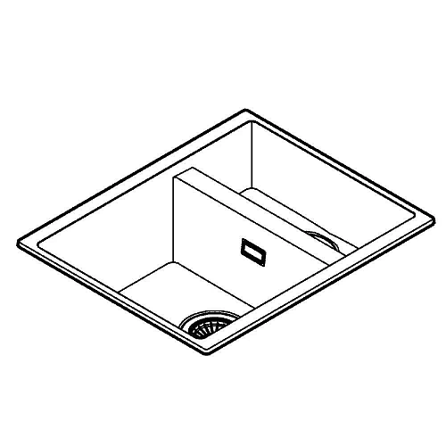 Кухонная мойка GROHE K500 с 1,5 чашей, 555 x 460 мм, серый гранит (31648AT0) Кухонная мойка GROHE K500 с 1,5 чашей, 555 x 460 мм, серый гранит (31648AT0)