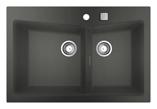 Кухонная мойка GROHE K700 с 2 чашами, 838 x 559 мм, серый гранит (31657AT0) Кухонная мойка GROHE K700 с 2 чашами, 838 x 559 мм, серый гранит (31657AT0)