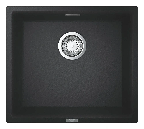 Кухонная мойка GROHE K700U с одной чашей, 457 x 406 мм, черный гранит (31653AP0) Кухонная мойка GROHE K700U с одной чашей, 457 x 406 мм, черный гранит (31653AP0)